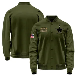 Men's Dallas Cowboys No. Salute to Service Sideline Performance Jacket - Olive