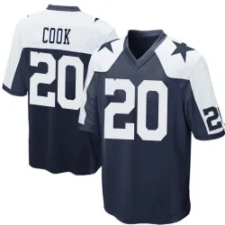 Men's Dalvin Cook Dallas Cowboys No.20 Game Throwback Jersey - Navy Blue