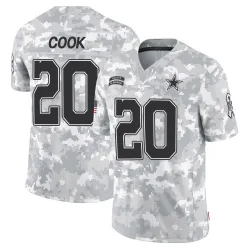 Men's Dalvin Cook Dallas Cowboys No.20 Limited 2024 Salute to Service Jersey - Arctic Camo