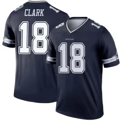 Men's Damone Clark Dallas Cowboys No.18 Legend Jersey - Navy