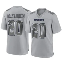 Men's Darren McFadden Dallas Cowboys No.20 Game Atmosphere Fashion Jersey - Gray