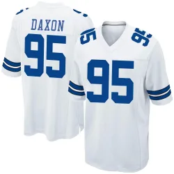 Men's Denzel Daxon Dallas Cowboys No.95 Game Jersey - White
