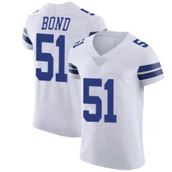Men's Devante Bond Dallas Cowboys No.51 Elite Vapor Untouchable Jersey - White