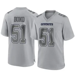 Men's Devante Bond Dallas Cowboys No.51 Game Atmosphere Fashion Jersey - Gray