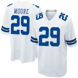 Men's Devin Moore Dallas Cowboys No.29 Game Jersey - White