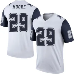 Men's Devin Moore Dallas Cowboys No.29 Legend Color Rush Jersey - White