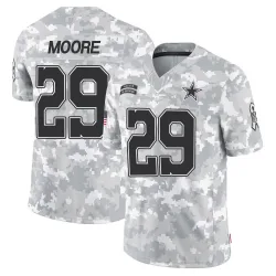 Men's Devin Moore Dallas Cowboys No.29 Limited 2024 Salute to Service Jersey - Arctic Camo
