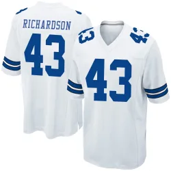 Men's Dominic Richardson Dallas Cowboys No.43 Game Jersey - White