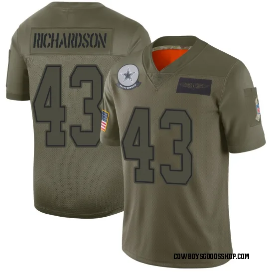 Men's Dominic Richardson Dallas Cowboys No.43 Limited 2019 Salute to Service Jersey - Camo