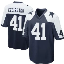 Men's Donovan Ezeiruaku Dallas Cowboys No.41 Game Throwback Jersey - Navy Blue