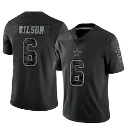 Men's Donovan Wilson Dallas Cowboys No.6 Limited Reflective Jersey - Black