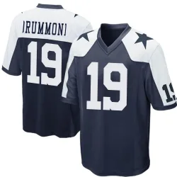 Men's Dontario Drummond Dallas Cowboys No.19 Game Throwback Jersey - Navy Blue