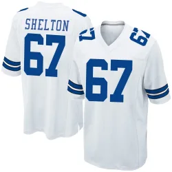 Men's Drew Shelton Dallas Cowboys No.67 Game Jersey - White