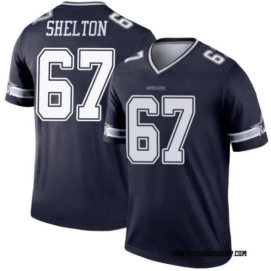 Men's Drew Shelton Dallas Cowboys No.67 Legend Jersey - Navy