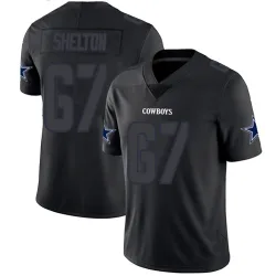 Men's Drew Shelton Dallas Cowboys No.67 Limited Jersey - Black Impact