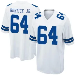 Men's Earl Bostick Jr. Dallas Cowboys No.64 Game Jersey - White