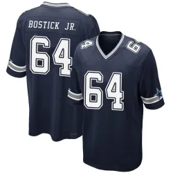 Men's Earl Bostick Jr. Dallas Cowboys No.64 Game Team Color Jersey - Navy