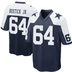 Men's Earl Bostick Jr. Dallas Cowboys No.64 Game Throwback Jersey - Navy Blue