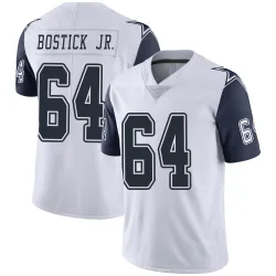 Men's Earl Bostick Jr. Dallas Cowboys No.64 Limited Color Rush Vapor Untouchable Jersey - White