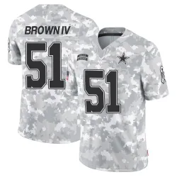 Men's Earnest Brown IV Dallas Cowboys No.51 Limited 2024 Salute to Service Jersey - Arctic Camo