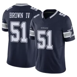 Men's Earnest Brown IV Dallas Cowboys No.51 Limited Vapor F.U.S.E. Jersey - Navy