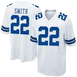 Men's Emmitt Smith Dallas Cowboys No.22 Game Jersey - White