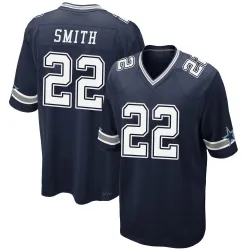 Men's Emmitt Smith Dallas Cowboys No.22 Game Team Color Jersey - Navy