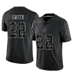 Men's Emmitt Smith Dallas Cowboys No.22 Limited Reflective Jersey - Black