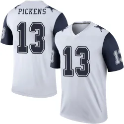 Men's George Pickens Dallas Cowboys No.13 Legend Color Rush Jersey - White