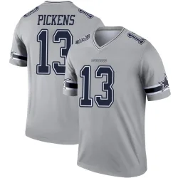 Men's George Pickens Dallas Cowboys No.13 Legend Inverted Jersey - Gray