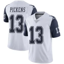 Men's George Pickens Dallas Cowboys No.13 Limited Color Rush Vapor Untouchable Jersey - White