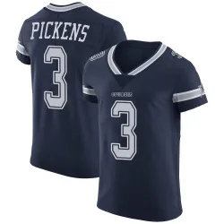 Men's George Pickens Dallas Cowboys No.3 Elite Team Color Vapor Untouchable Jersey - Navy