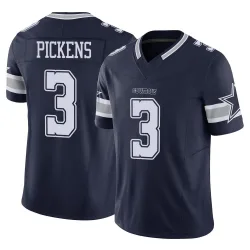 Men's George Pickens Dallas Cowboys No.3 Limited Vapor F.U.S.E. Jersey - Navy