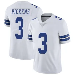 Men's George Pickens Dallas Cowboys No.3 Limited Vapor Untouchable Jersey - White