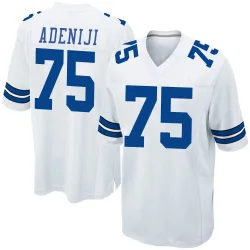 Men's Hakeem Adeniji Dallas Cowboys No.75 Game Jersey - White