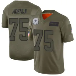 Men's Hakeem Adeniji Dallas Cowboys No.75 Limited 2019 Salute to Service Jersey - Camo