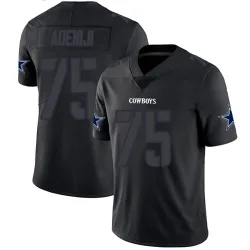 Men's Hakeem Adeniji Dallas Cowboys No.75 Limited Jersey - Black Impact