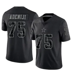 Men's Hakeem Adeniji Dallas Cowboys No.75 Limited Reflective Jersey - Black