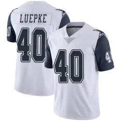 Men's Hunter Luepke Dallas Cowboys No.40 Limited Color Rush Vapor Untouchable Jersey - White