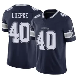 Men's Hunter Luepke Dallas Cowboys No.40 Limited Vapor F.U.S.E. Jersey - Navy