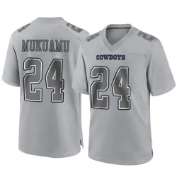 Men's Israel Mukuamu Dallas Cowboys No.24 Game Atmosphere Fashion Jersey - Gray