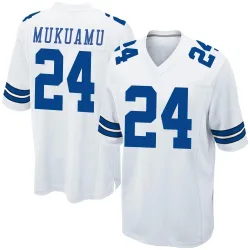 Men's Israel Mukuamu Dallas Cowboys No.24 Game Jersey - White