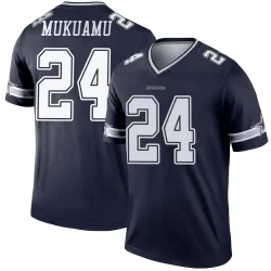 Men's Israel Mukuamu Dallas Cowboys No.24 Legend Jersey - Navy