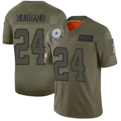 Men's Israel Mukuamu Dallas Cowboys No.24 Limited 2019 Salute to Service Jersey - Camo