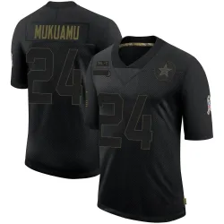 Men's Israel Mukuamu Dallas Cowboys No.24 Limited 2020 Salute To Service Jersey - Black