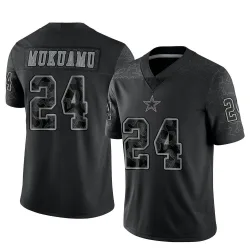 Men's Israel Mukuamu Dallas Cowboys No.24 Limited Reflective Jersey - Black