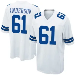 Men's Jack Anderson Dallas Cowboys No.61 Game Jersey - White
