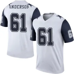 Men's Jack Anderson Dallas Cowboys No.61 Legend Color Rush Jersey - White