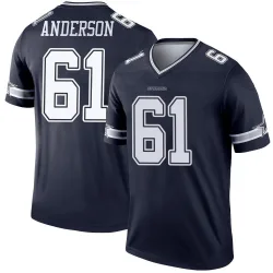 Men's Jack Anderson Dallas Cowboys No.61 Legend Jersey - Navy