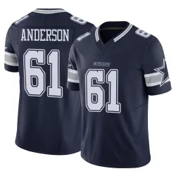 Men's Jack Anderson Dallas Cowboys No.61 Limited Vapor F.U.S.E. Jersey - Navy